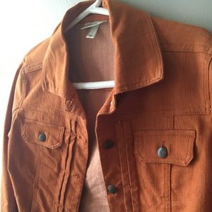 burnt orange jean jacket